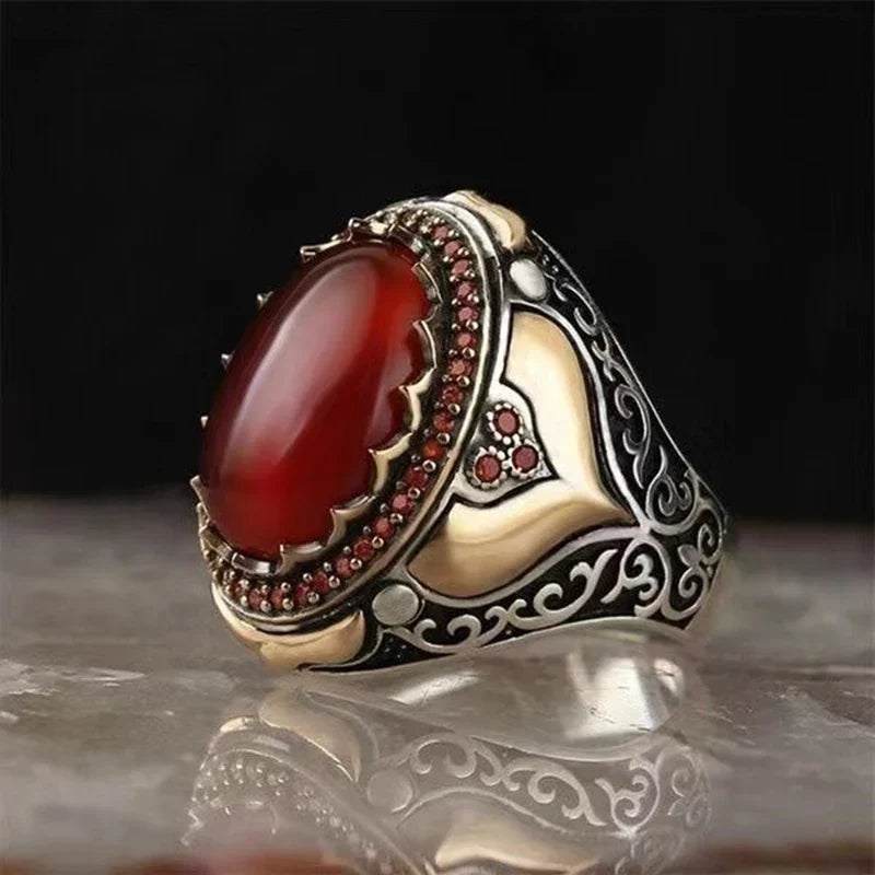 Bred ring for arabisk muslimsk mann rød