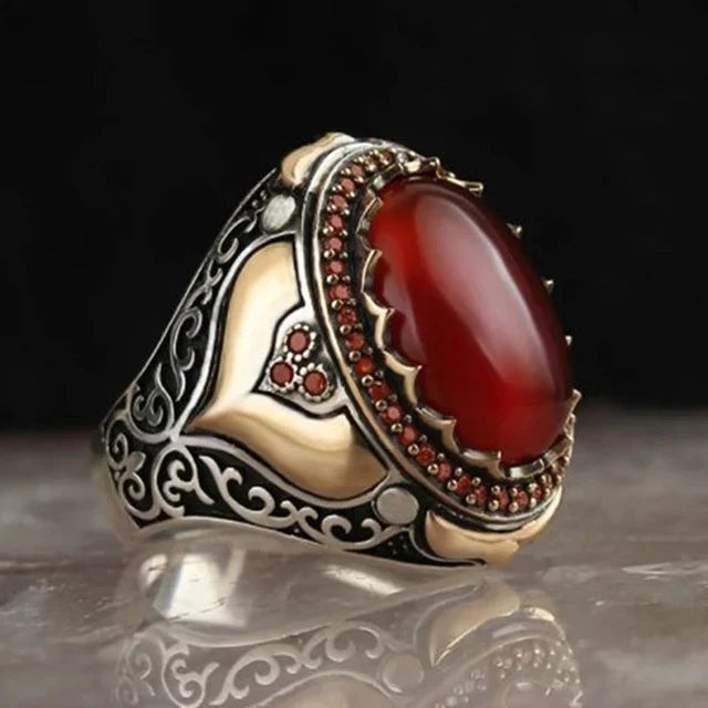 Bred ring for arabisk muslimsk mann rød