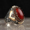 Bred ring for arabisk muslimsk mann rød