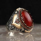Bred ring for arabisk muslimsk mann rød
