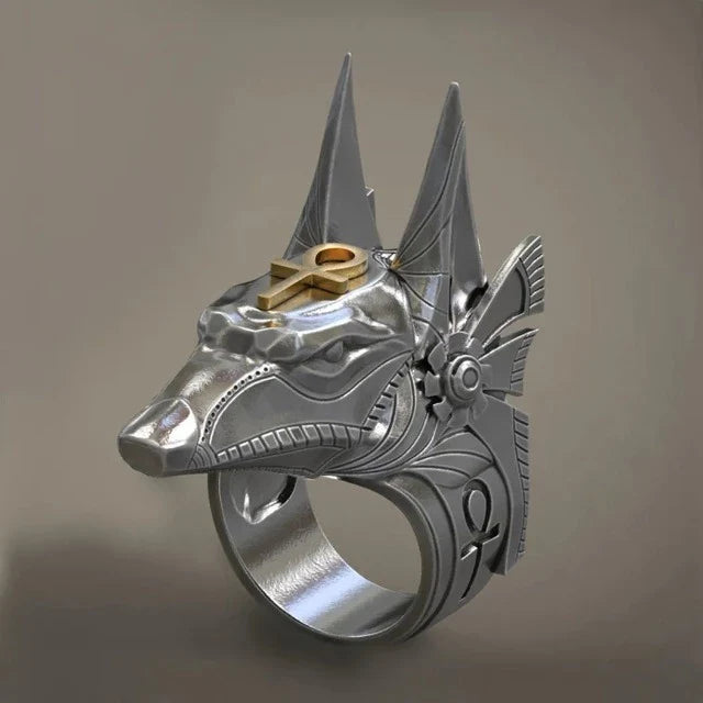 Antik Egyptisk Anubis Ring