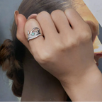 Egyptisk ring Øye av Horus Oudjat Sølv