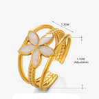 Elegant ring med blomst