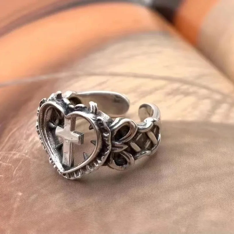 Bague Femme Croix Chrétien Argent