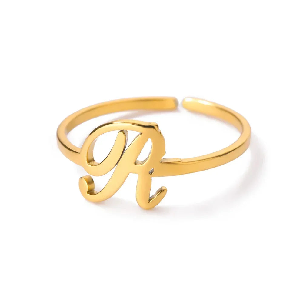 Smal personlig ring med initial r