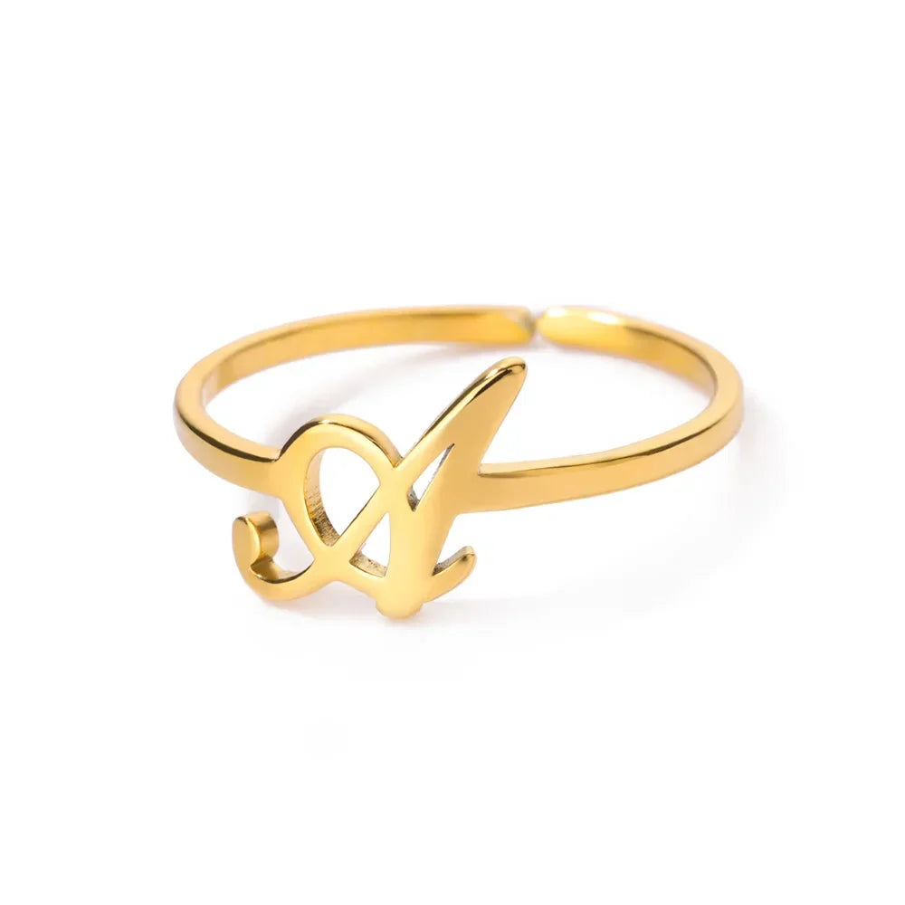 Smal personlig ring med initial a
