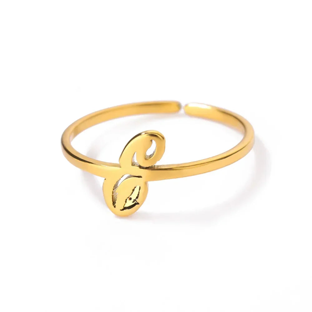 Smal personlig ring med initial e