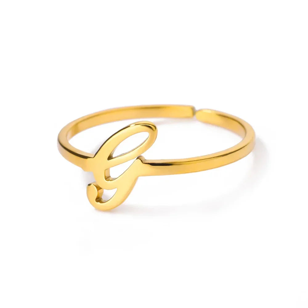 Smal personlig ring med initial g