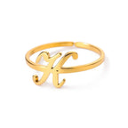 Smal personlig ring med initial k