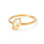 Smal personlig ring med initial o