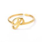 Smal personlig ring med initial p