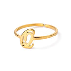 Smal personlig ring med initial q