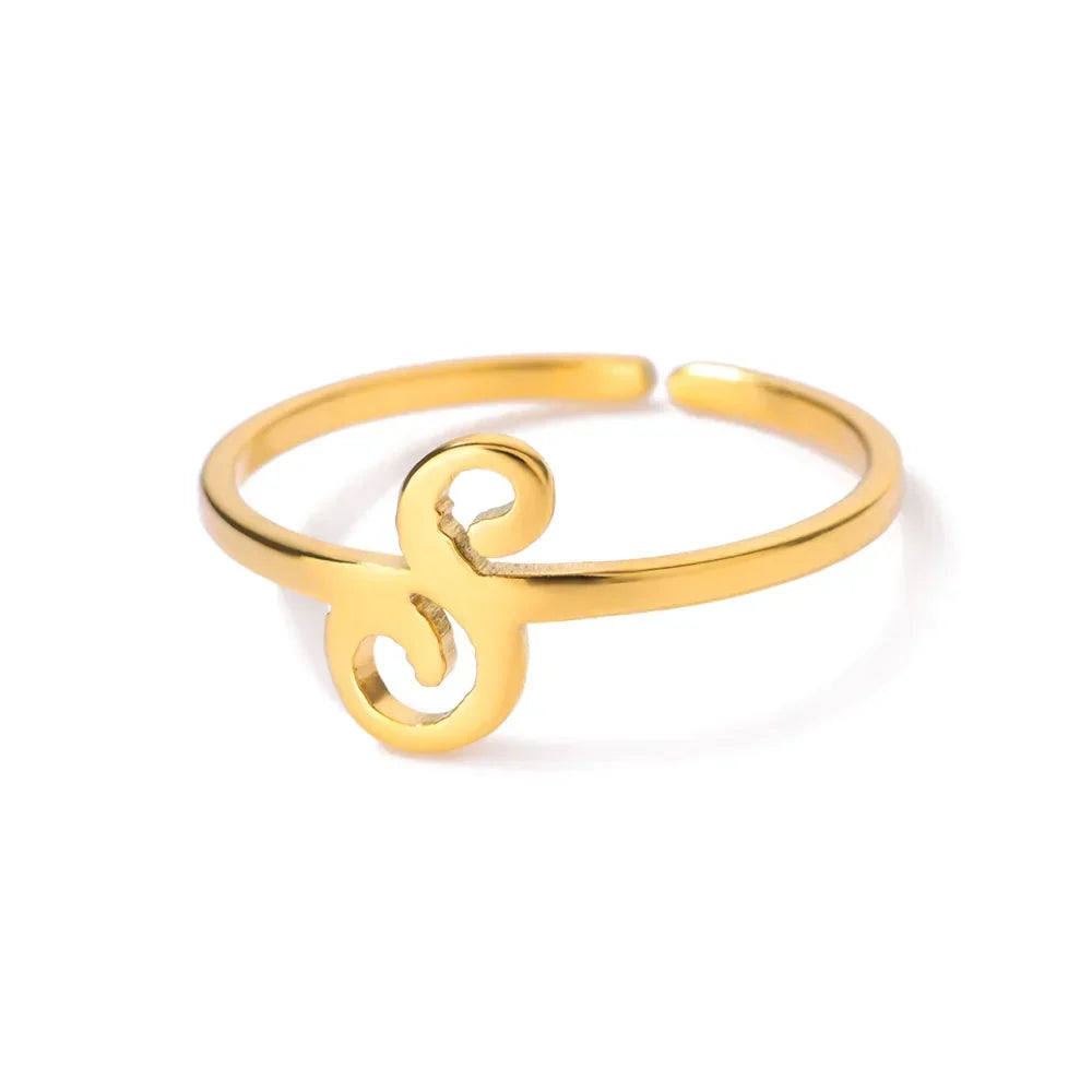 Smal personlig ring med initial s