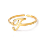 Smal personlig ring med initial j