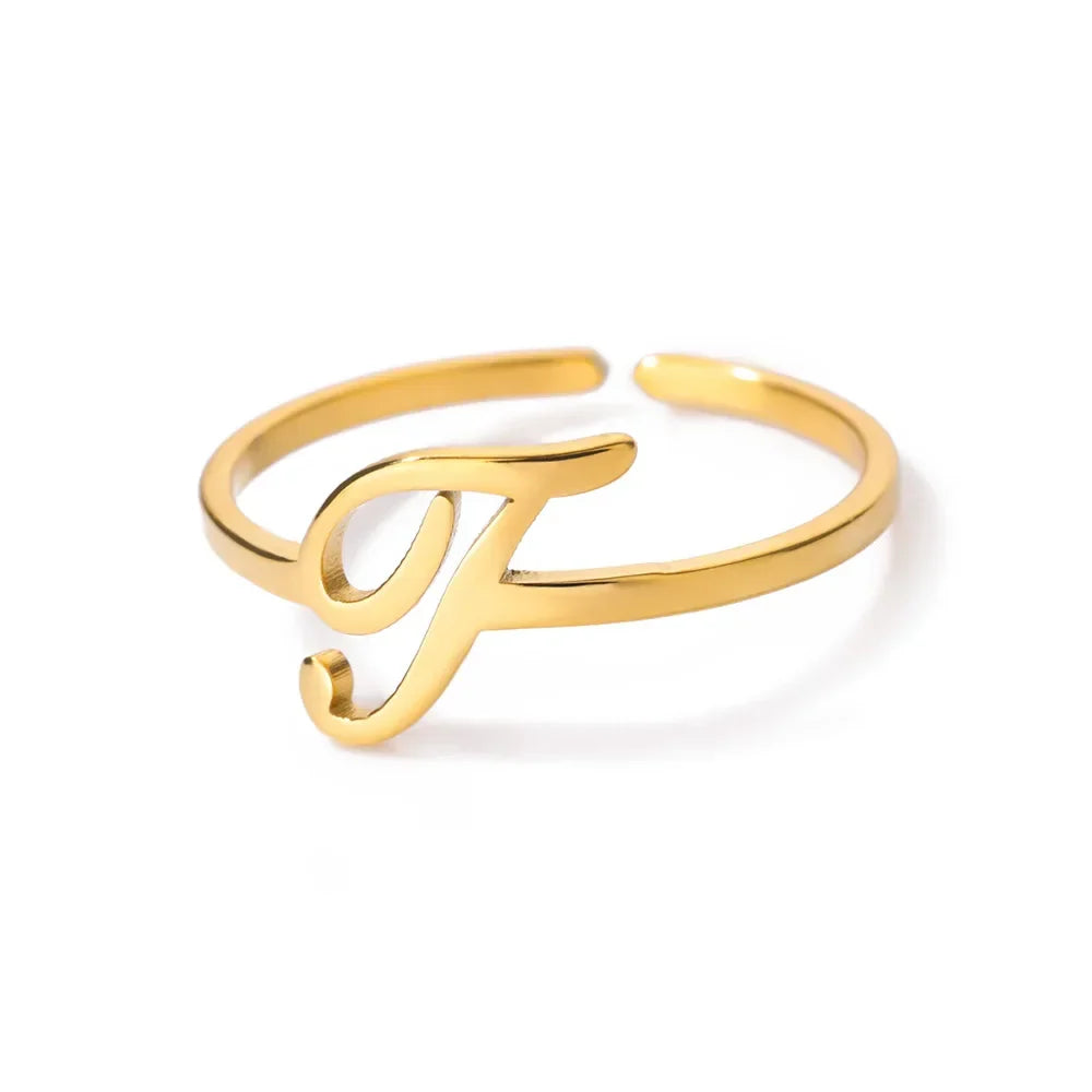 Smal personlig ring med initial j