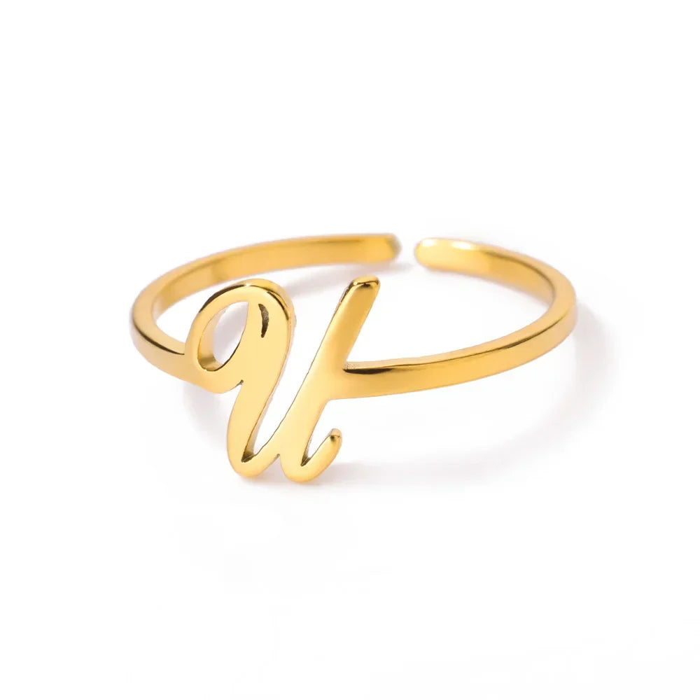 Smal personlig ring med initial u