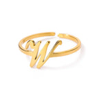 Smal personlig ring med initial w
