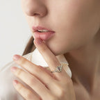 Sølvfarget Lotusblomst Ring for Kvinner