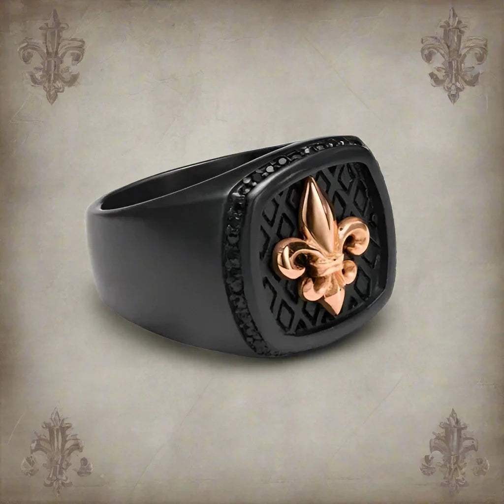 Ring Fleur de Lys Signetring rosaguld