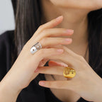 Prsten Geometrický Jin a Jang