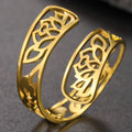 Ring med Lotusblomster guld