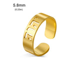 Bred ring med jødisk hebraisk gravering
