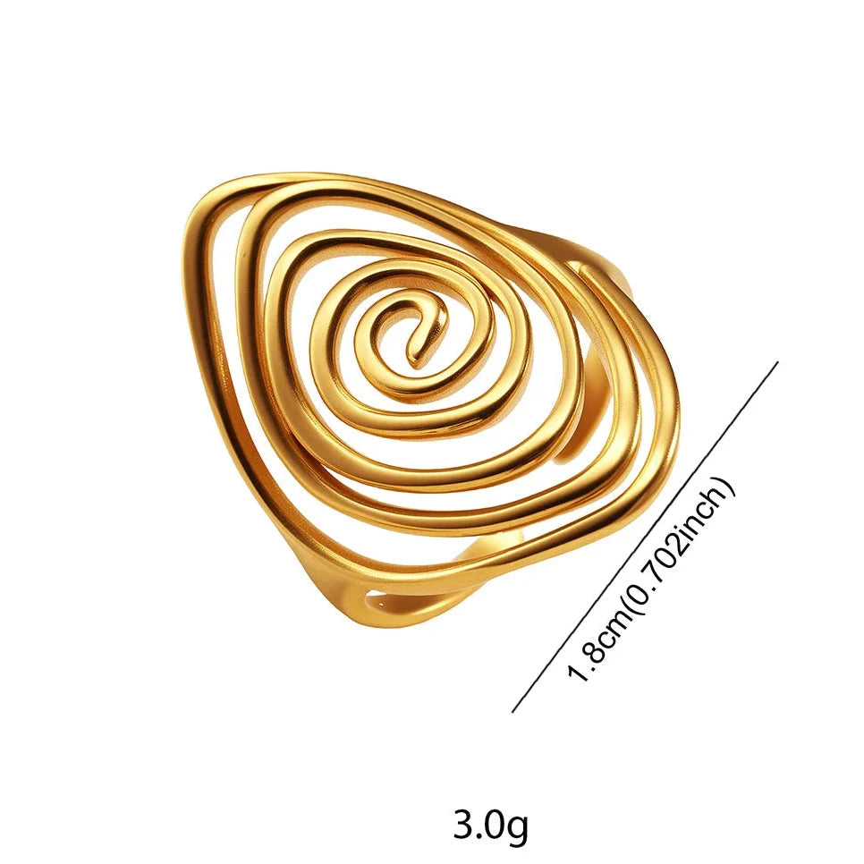 Bred ring i form av en texturerad spiral
