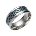 Bred herrring med Davidsstjärnor, judisk symbol, blå