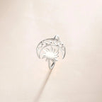 Sølv Måne og Sol ring