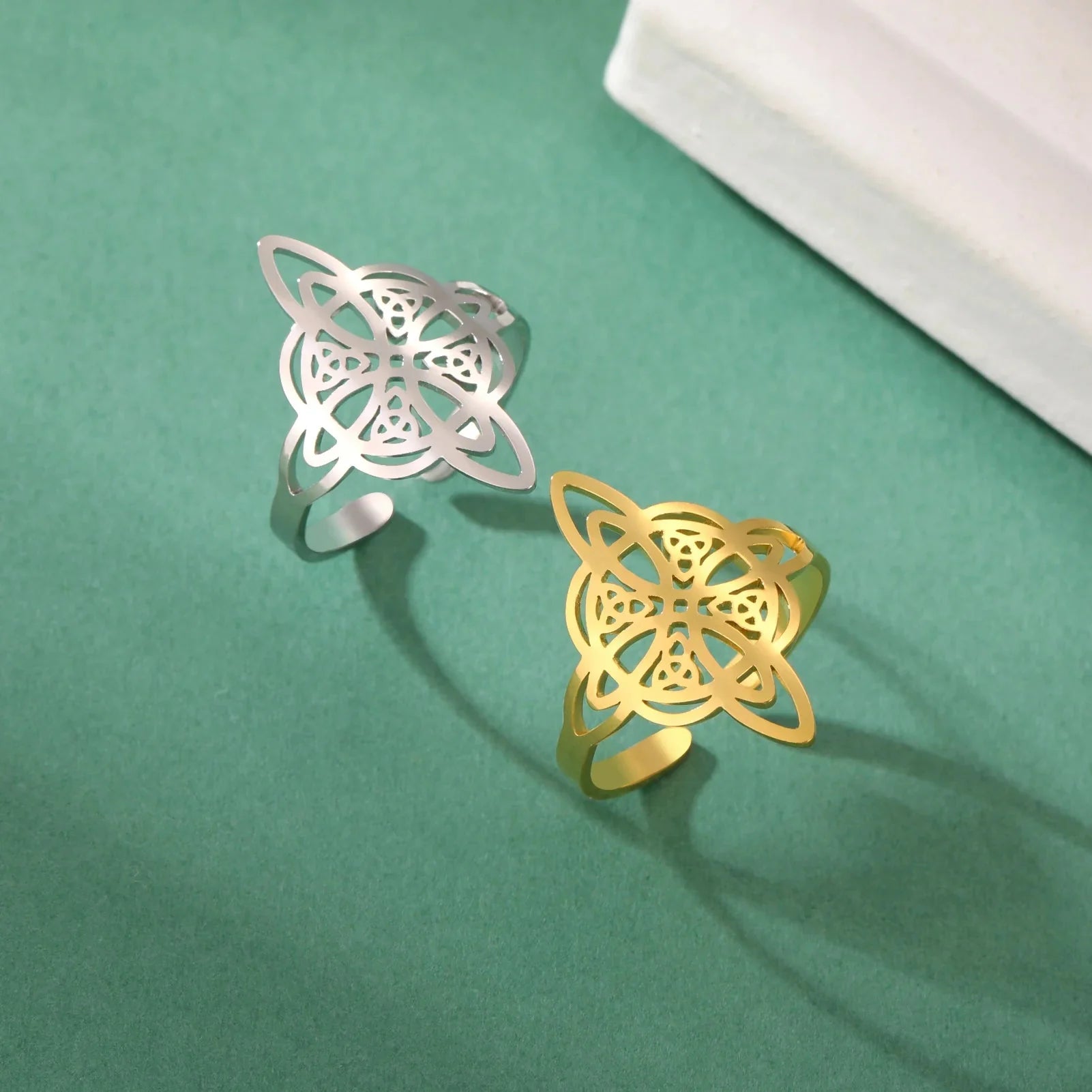 Prsten Uzlík čarodějnice Ochranný prsten Dámský Wiccan zlato