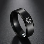Svart ring med Davidsstjernen, jødisk symbol