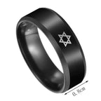 Svart ring med Davidsstjernen, jødisk symbol
