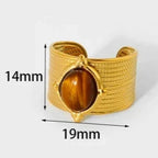 Tigerøje ring til kvinder i guld