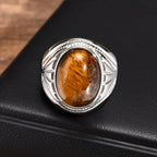 Tigerøye ring for menn