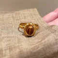 Oval Tigerøye Ring