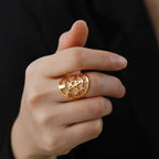 Pentakelring Trolddom Wiccan ring guld