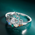 Ring med 7 chakra-sten Lotusblomst