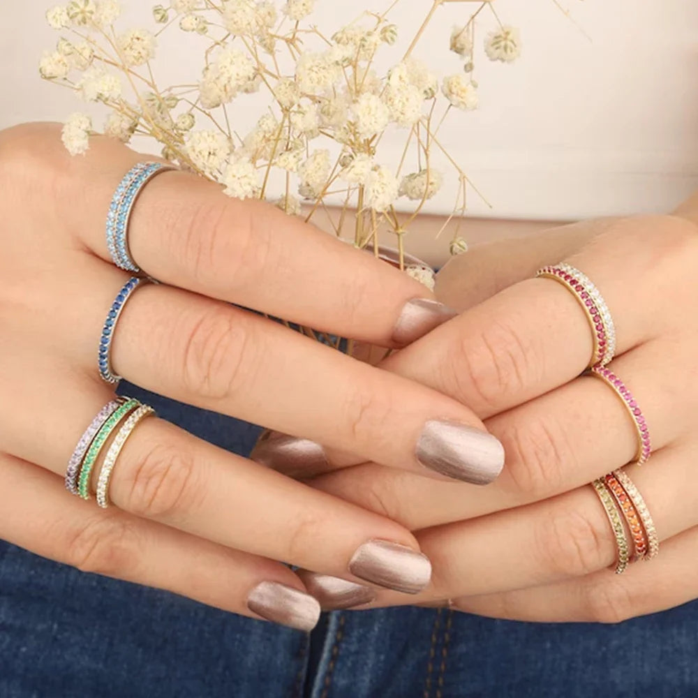 Prsten s Narozeninový Kámen Zlato & Stříbro pro Ženy