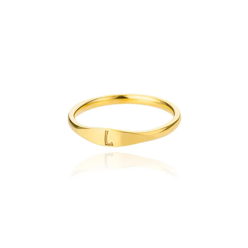 Dame ring initial l