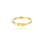 Dame ring initial p