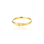 Dame ring initial u