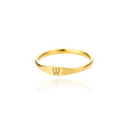 Dame ring initial w