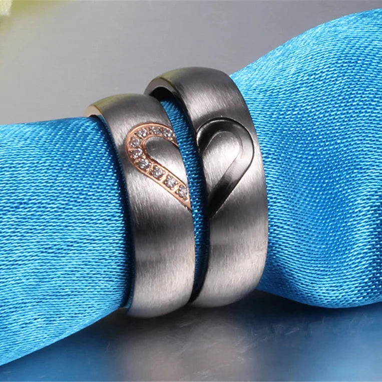 Kærlighedsbevisring "I Love You" med sort hjerte eller sort krystal