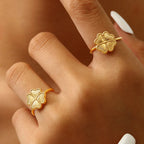 Retro ring med firkløver