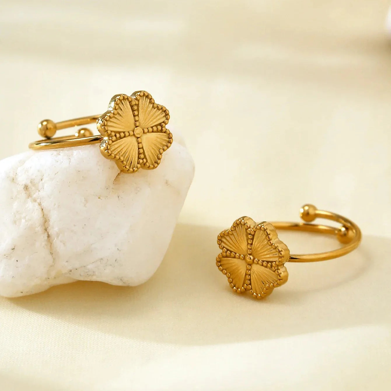 Retro ring med firkløver