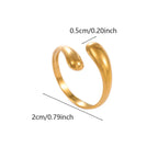 Retro Dråbe Vand Ring