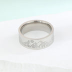 Bague Rétro Montagnes Lion et Soleil argent