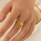 Retro Sol Astre ring guld