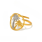 Rund ring med palmer