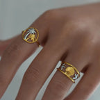 Rund ring med palmer